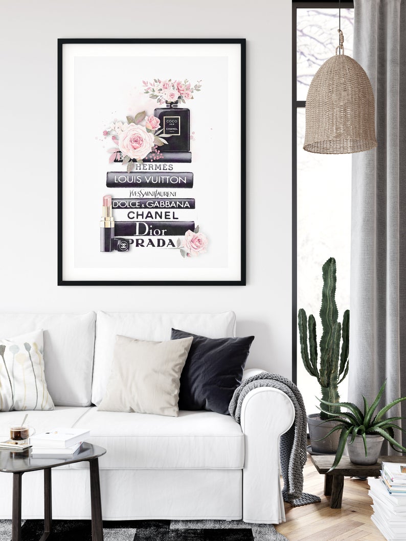 50cmx70cm Fashion Book Black Frame Canvas Wall Art - Home & Garden > Wall Art - Rivercity House & Home Co. (ABN 18 642 972 209) - Affordable Modern Furniture Australia