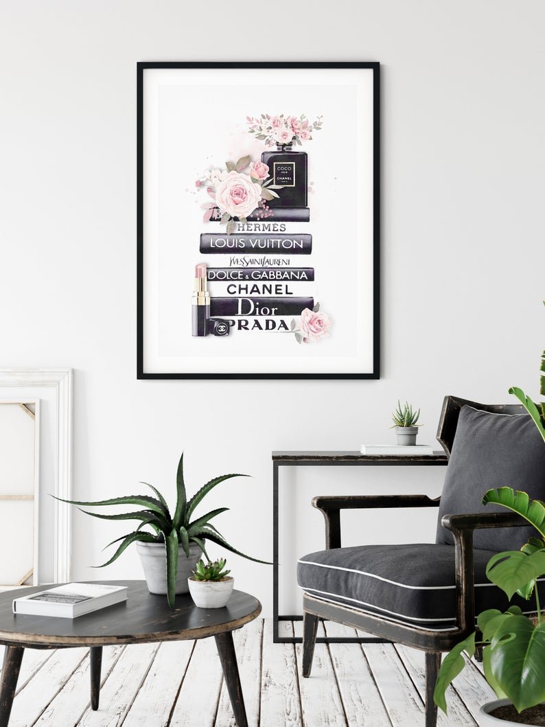50cmx70cm Fashion Book Black Frame Canvas Wall Art - Home & Garden > Wall Art - Rivercity House & Home Co. (ABN 18 642 972 209) - Affordable Modern Furniture Australia