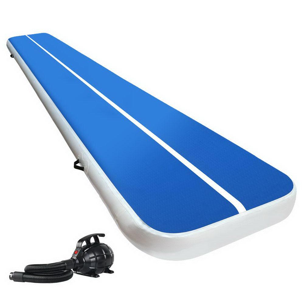 5X1M Inflatable Air Track Mat 20CM Thick with Pump Blue - Rivercity House & Home Co. (ABN 18 642 972 209) - Affordable Modern Furniture Australia