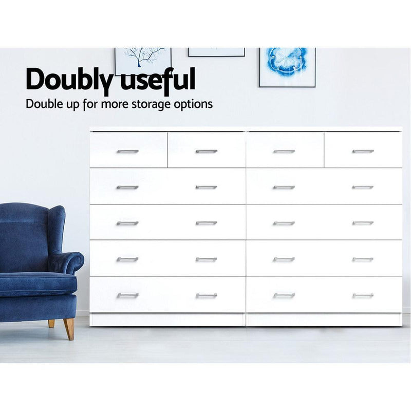 6-Drawer Tallboy White - Rivercity House & Home Co. (ABN 18 642 972 209) - Affordable Modern Furniture Australia