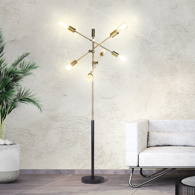 6-Light Metal Sputnik Floor Lamp - Home & Garden > Lighting - Rivercity House & Home Co. (ABN 18 642 972 209) - Affordable Modern Furniture Australia