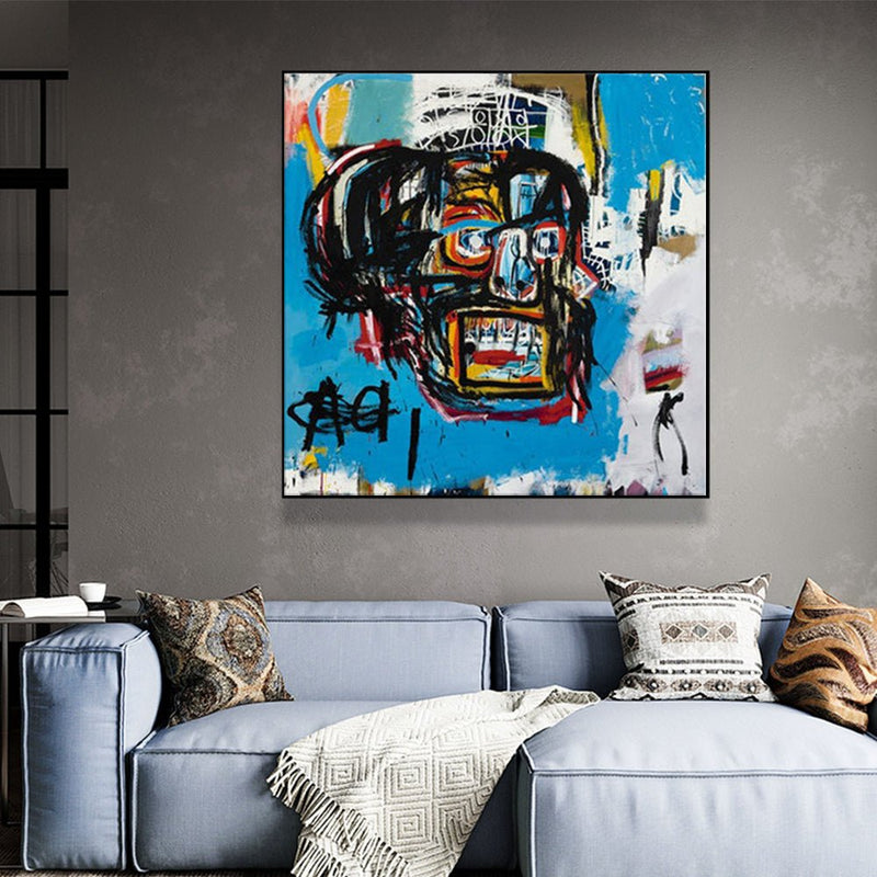 60cmx60cm Blue Head Black Frame Canvas Wall Art - Home & Garden > Wall Art - Rivercity House & Home Co. (ABN 18 642 972 209) - Affordable Modern Furniture Australia