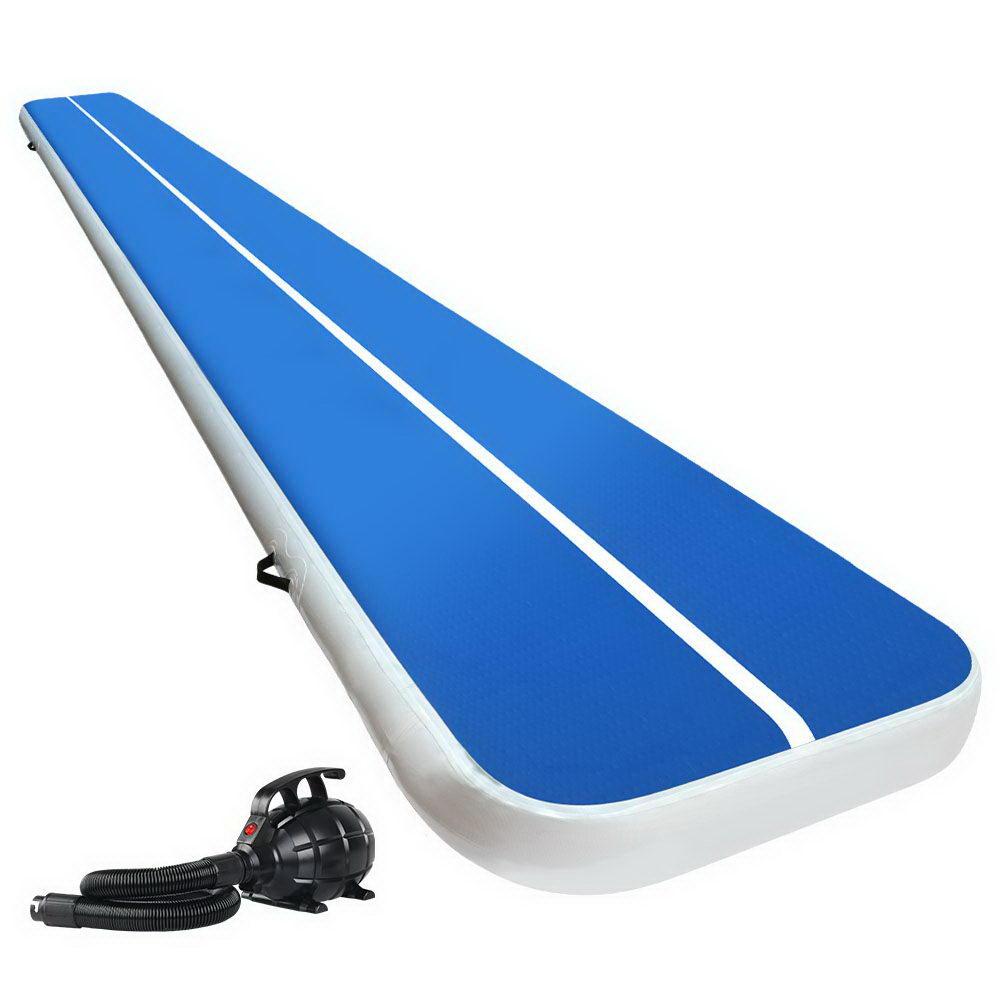 6X1M Inflatable Air Track Mat 20CM Thick with Pump Blue - Rivercity House & Home Co. (ABN 18 642 972 209) - Affordable Modern Furniture Australia
