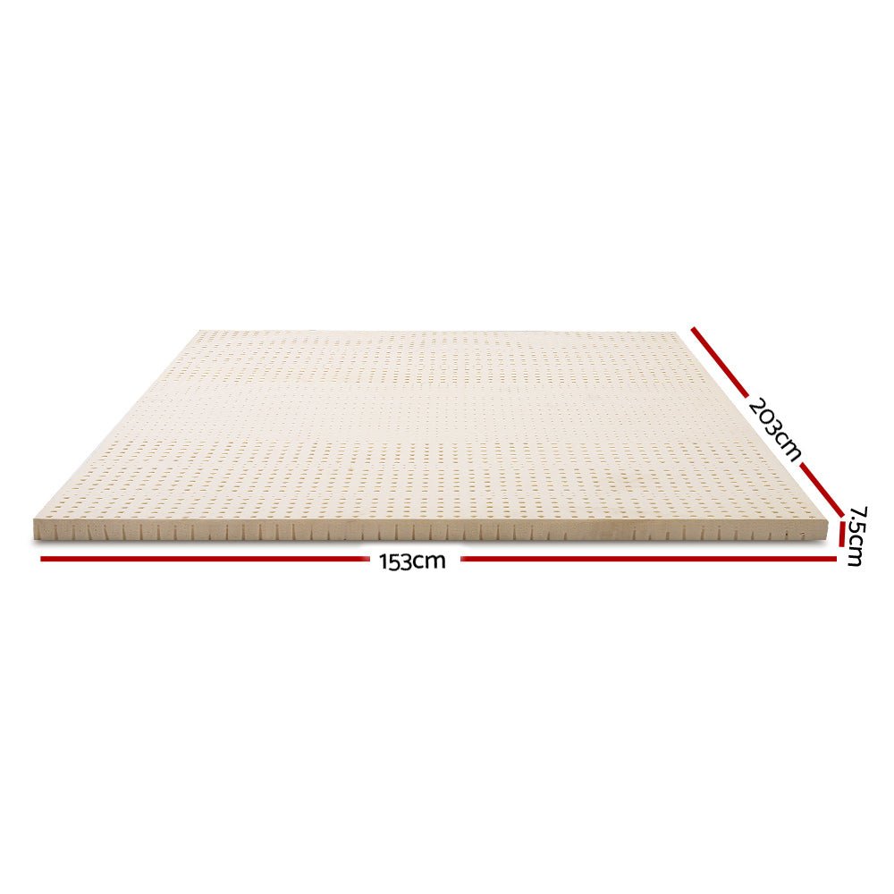 7 Zone Latex Mattress Topper Underlay 7.5cm Queen Mat Pad Cover - Home & Garden > Bedding - Rivercity House & Home Co. (ABN 18 642 972 209) - Affordable Modern Furniture Australia