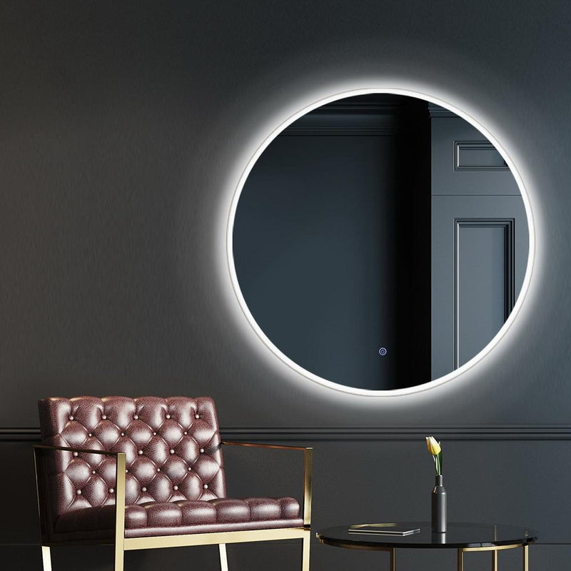 70cm LED Frameless Round Wall Mirror With Light - Rivercity House & Home Co. (ABN 18 642 972 209) - Affordable Modern Furniture Australia