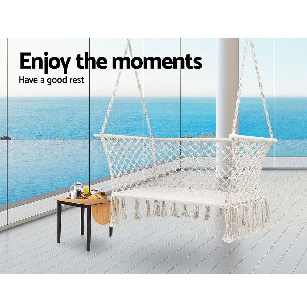 Cream Hammock Chair - Rivercity House & Home Co. (ABN 18 642 972 209) - Affordable Modern Furniture Australia