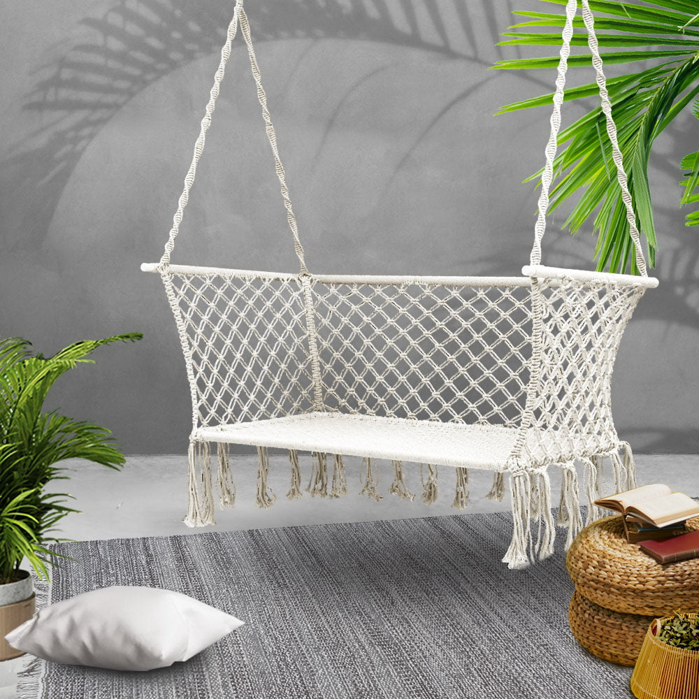 Cream Hammock Chair - Rivercity House & Home Co. (ABN 18 642 972 209) - Affordable Modern Furniture Australia