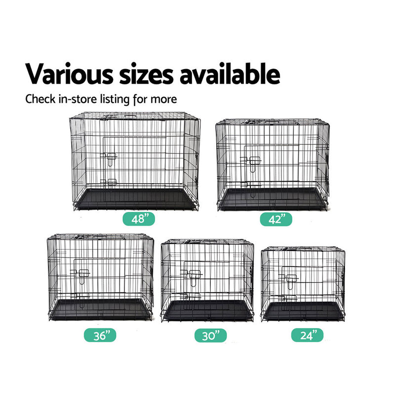 Dog Cage 24inch Pet Cage - Black - Pet Care > Dog Supplies - Rivercity House & Home Co. (ABN 18 642 972 209) - Affordable Modern Furniture Australia