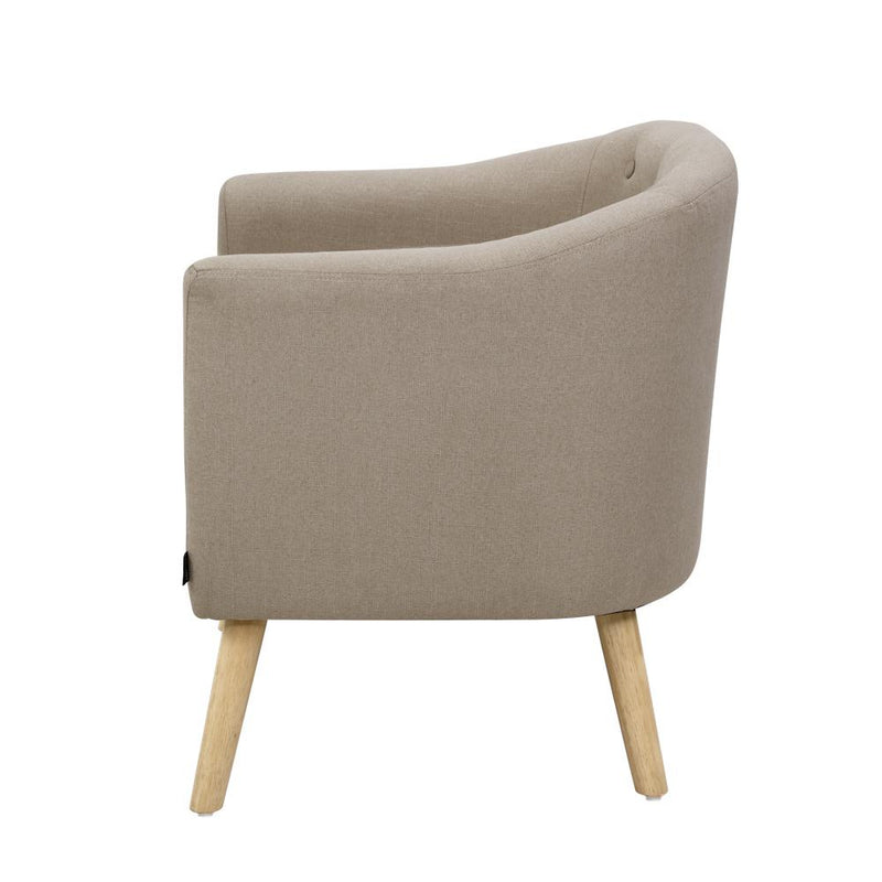 ADORA Armchair Tub Chair Single Accent Armchairs Sofa Lounge Fabric Beige - Rivercity House & Home Co. (ABN 18 642 972 209) - Affordable Modern Furniture Australia