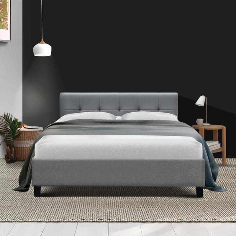 Agnes Double Bed Frame Grey - Furniture > Bedroom - Rivercity House & Home Co. (ABN 18 642 972 209) - Affordable Modern Furniture Australia