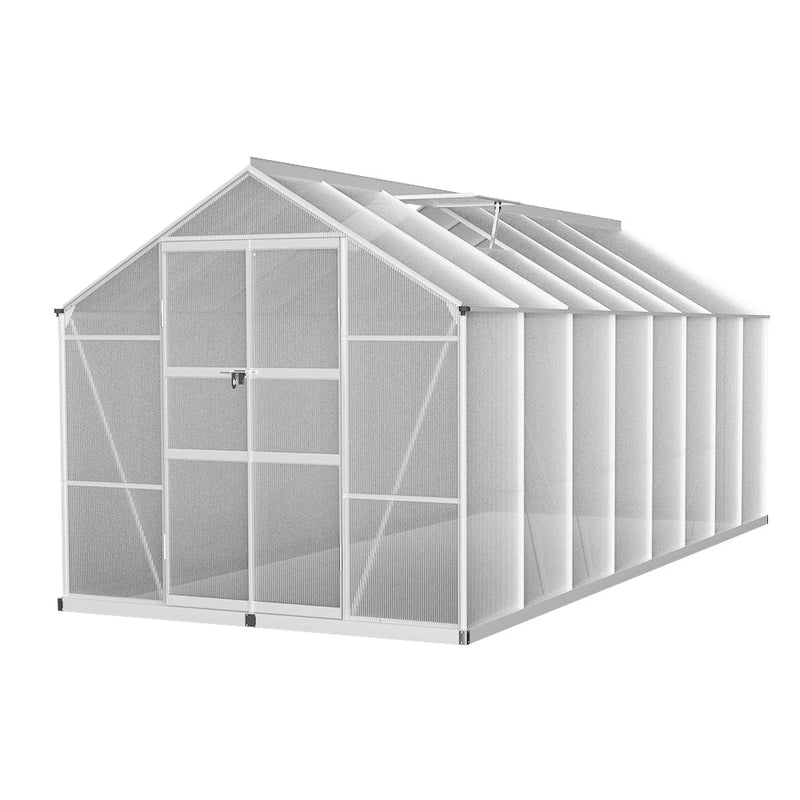 Aluminium Greenhouse Polycarbonate Green House Garden Shed 4.7x2.5M - Home & Garden > Green Houses - Rivercity House & Home Co. (ABN 18 642 972 209) - Affordable Modern Furniture Australia