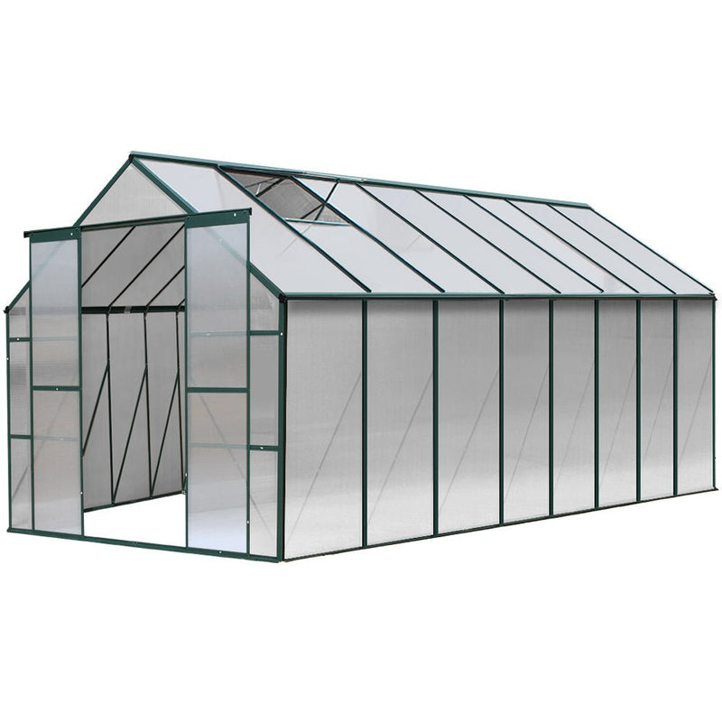 Aluminium Greenhouse Polycarbonate Green House Garden Shed 5.1x2.44M - Home & Garden > Green Houses - Rivercity House & Home Co. (ABN 18 642 972 209) - Affordable Modern Furniture Australia
