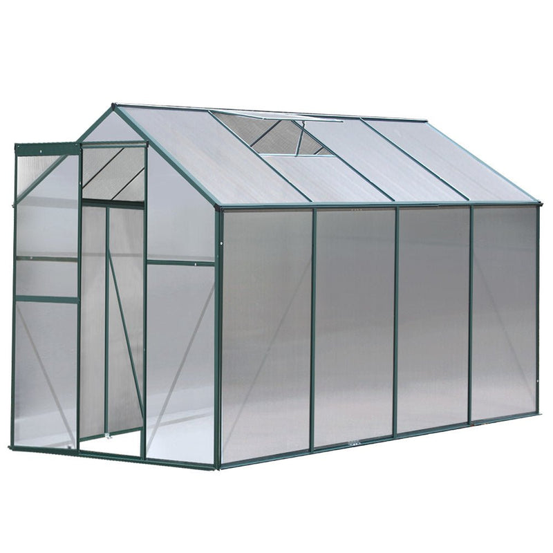 Aluminum Greenhouse Green House Garden Shed Polycarbonate 2.52x1.9M - Home & Garden > Green Houses - Rivercity House & Home Co. (ABN 18 642 972 209) - Affordable Modern Furniture Australia