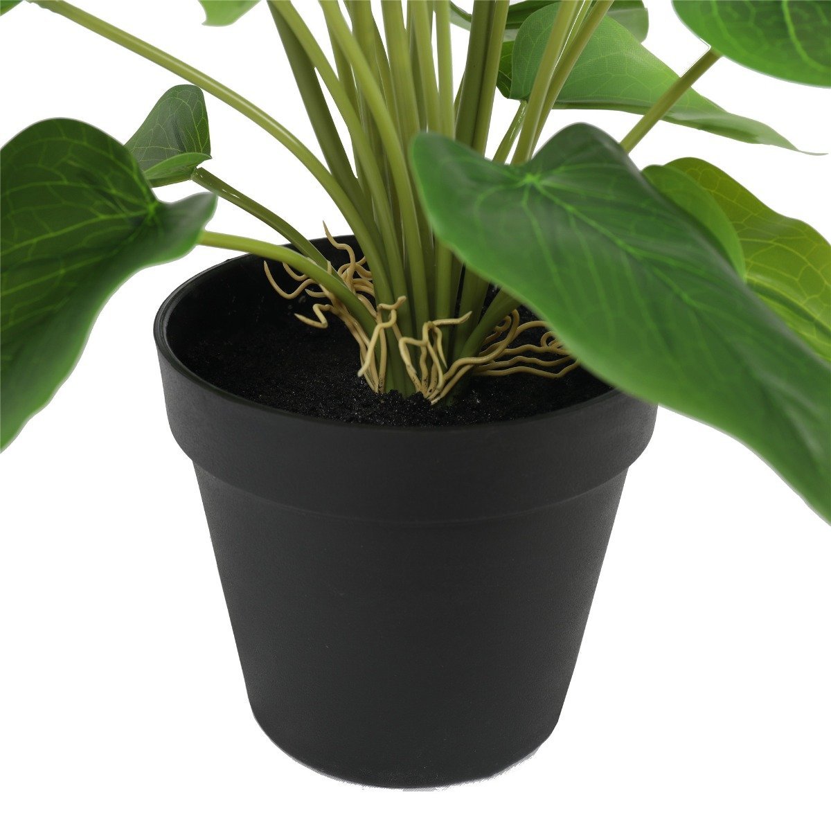 Artificial Flowering White & Orange Peace Lily / Calla Lily Plant 50cm - Rivercity House & Home Co. (ABN 18 642 972 209) - Affordable Modern Furniture Australia