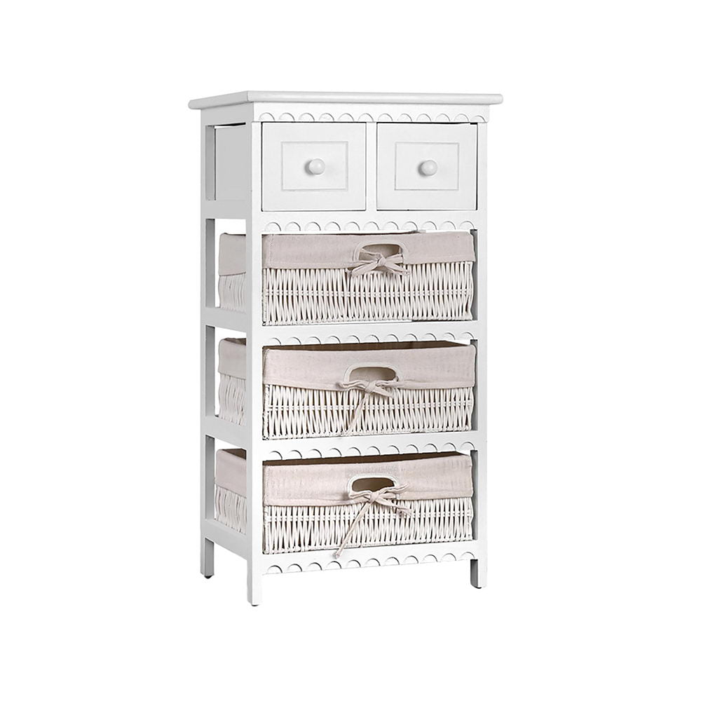 3 Basket Storage Drawers - White - Furniture > Bedroom - Rivercity House & Home Co. (ABN 18 642 972 209) - Affordable Modern Furniture Australia