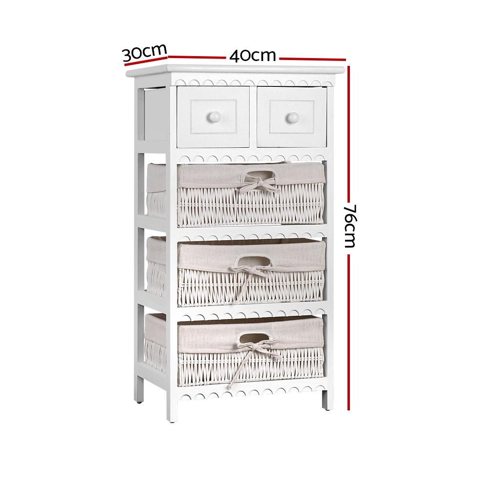 3 Basket Storage Drawers - White - Furniture > Bedroom - Rivercity House & Home Co. (ABN 18 642 972 209) - Affordable Modern Furniture Australia