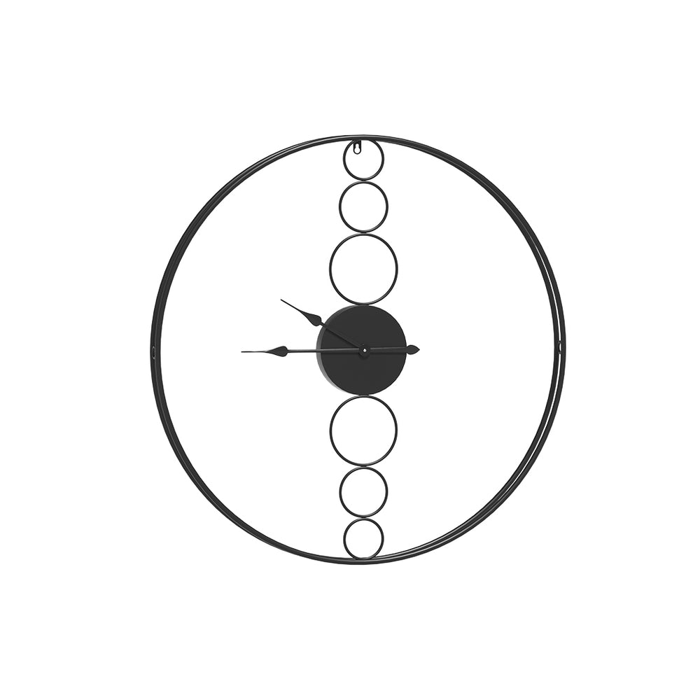 75cm Wall Clock Large No Numeral Round Black - Home & Garden > Decor - Rivercity House & Home Co. (ABN 18 642 972 209) - Affordable Modern Furniture Australia