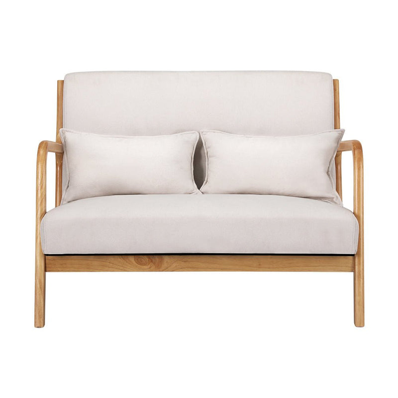 Armchair Lounge Loveseat Chair - Beige - Furniture > Bar Stools & Chairs - Rivercity House & Home Co. (ABN 18 642 972 209) - Affordable Modern Furniture Australia