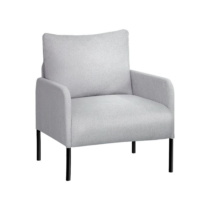 Kane Armchair Lounge Chair Grey Linen - Furniture > Bar Stools & Chairs - Rivercity House & Home Co. (ABN 18 642 972 209) - Affordable Modern Furniture Australia