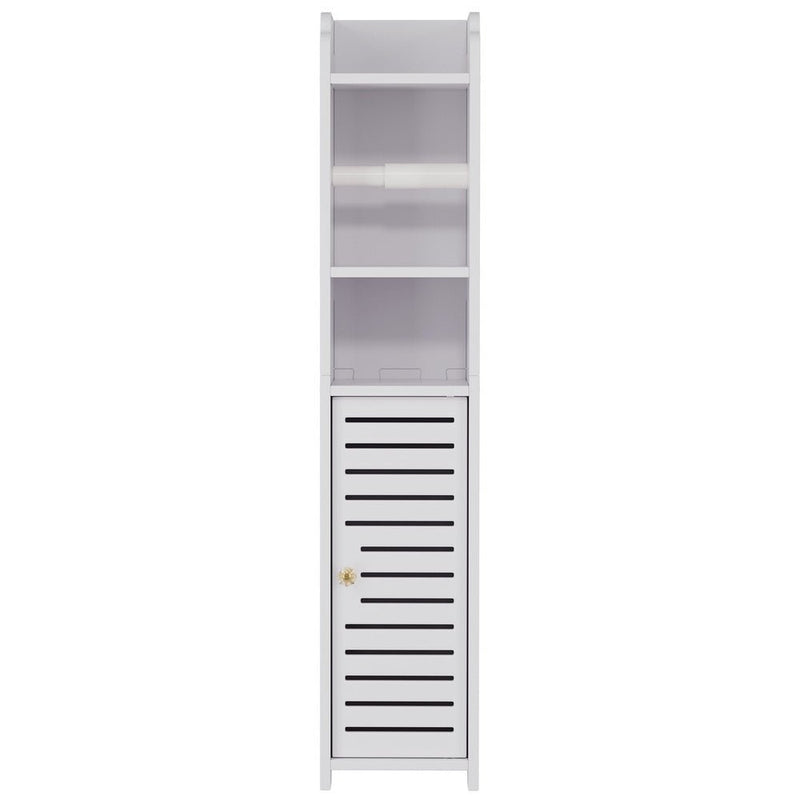 3-Tier Bathroom Floor Cabinet with Built-in Toilet Roll Holder and Tissue Organiser - White - Furniture > Bathroom - Rivercity House & Home Co. (ABN 18 642 972 209) - Affordable Modern Furniture Australia
