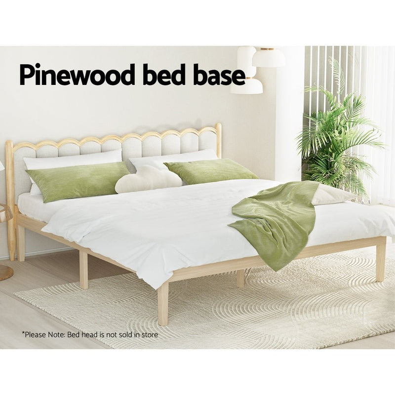 Bruno Minimalist King Solid Pinewood Bed Frame - Furniture > Bedroom - Rivercity House & Home Co. (ABN 18 642 972 209) - Affordable Modern Furniture Australia
