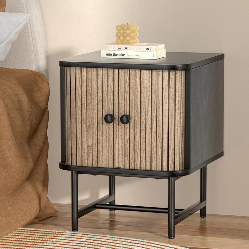 Two Tone Modern Style Bedside Table - Furniture > Bedroom - Rivercity House & Home Co. (ABN 18 642 972 209) - Affordable Modern Furniture Australia