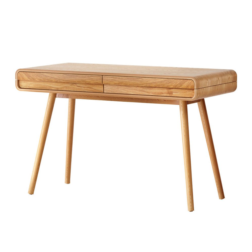 Scandinavian-style Computer Desk Console Table Duo Natural - Furniture > Office - Rivercity House & Home Co. (ABN 18 642 972 209) - Affordable Modern Furniture Australia