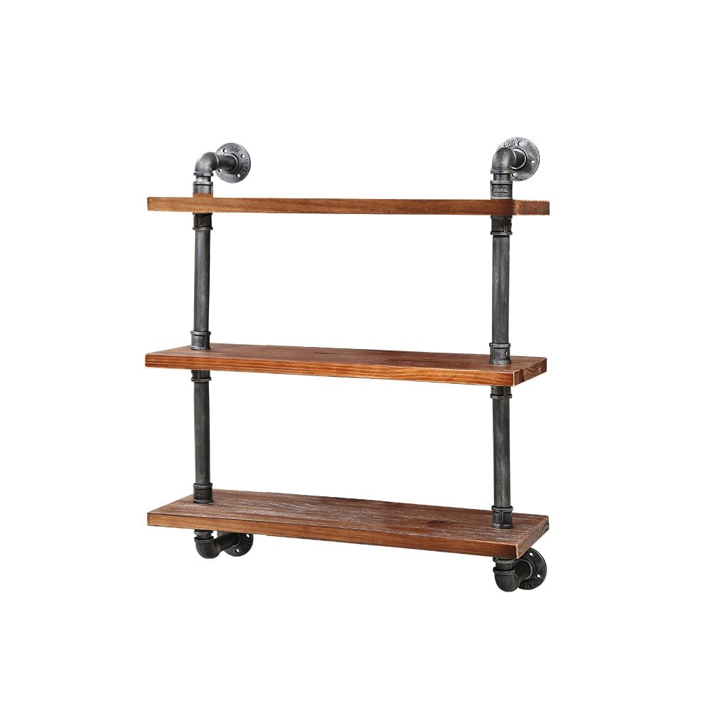 3 Level Rustic Industrial DIY Pipe Shelf Display Wall Bookshelf Vintage - Furniture > Living Room - Rivercity House & Home Co. (ABN 18 642 972 209) - Affordable Modern Furniture Australia