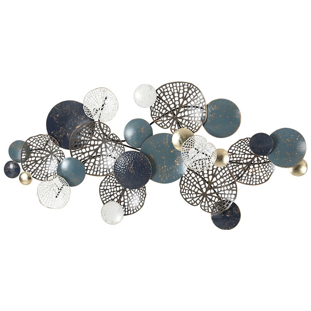 Leaf Circles Metal Wall Art Hanging Sculpture 132cm - Home & Garden > Decor - Rivercity House & Home Co. (ABN 18 642 972 209) - Affordable Modern Furniture Australia