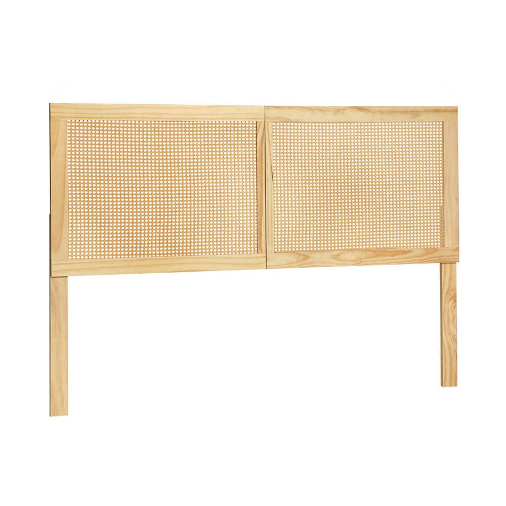 Double Size | Ribo Rattan Bed Head Headboard Pine - Furniture > Bedroom - Rivercity House & Home Co. (ABN 18 642 972 209) - Affordable Modern Furniture Australia