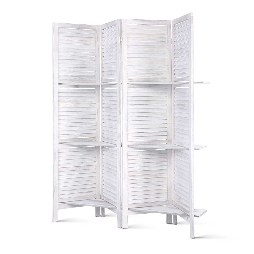 Room Divider Privacy Screen Foldable Partition Stand 4 Panel White - Furniture > Living Room - Rivercity House & Home Co. (ABN 18 642 972 209) - Affordable Modern Furniture Australia