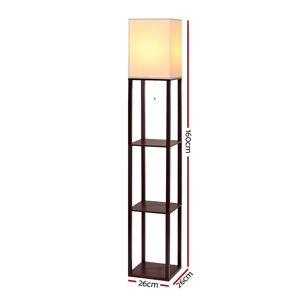 Vivian 3 Shelf Floor Lamp - Furniture > Bedroom - Rivercity House & Home Co. (ABN 18 642 972 209) - Affordable Modern Furniture Australia