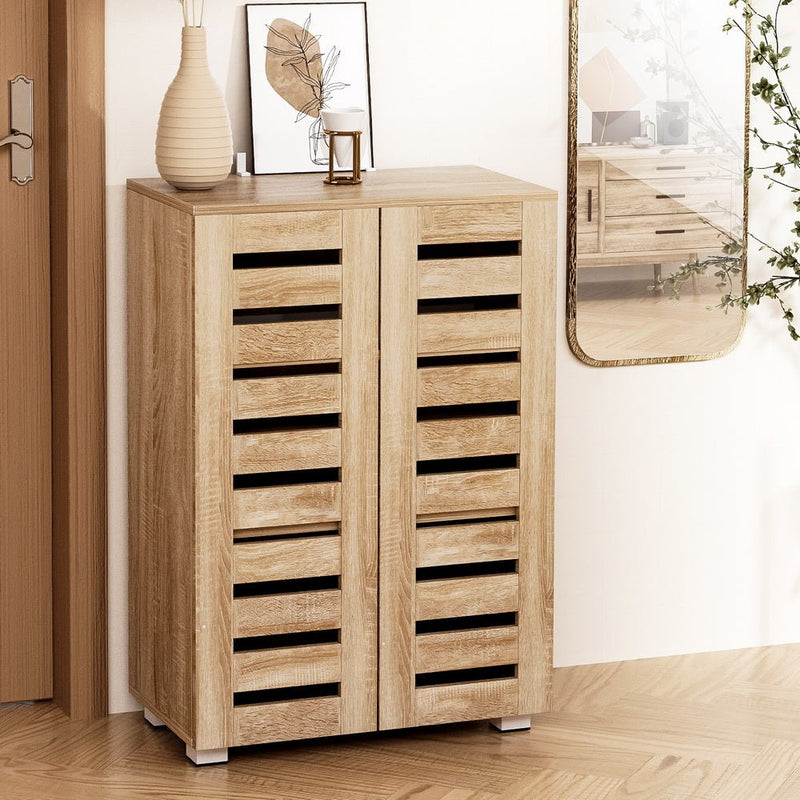 Alster 5 Tier Shoe Cabinet Pine - Home & Garden > Storage - Rivercity House & Home Co. (ABN 18 642 972 209) - Affordable Modern Furniture Australia