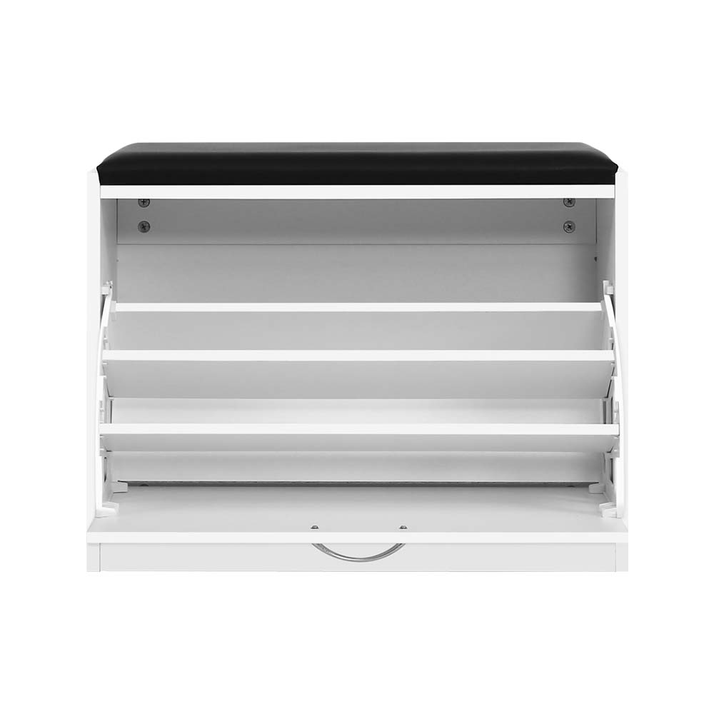 Shoe Cabinet Bench Shoes Storage Rack Organiser Drawer White 15 Pairs - Furniture > Living Room - Rivercity House & Home Co. (ABN 18 642 972 209) - Affordable Modern Furniture Australia