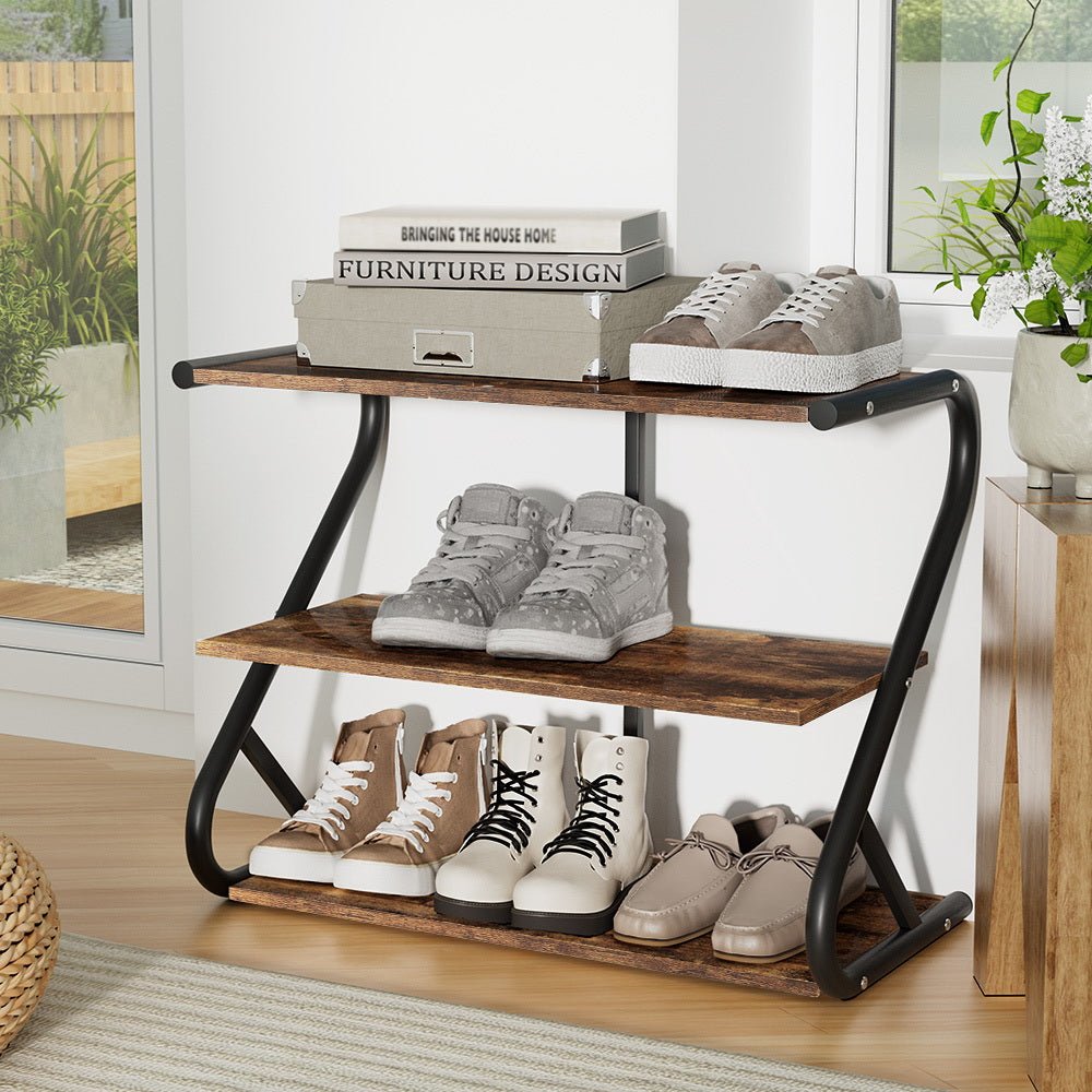 Artiss Shoe Rack Stackable 4 Tiers 80cm Shoes Shelves Storage