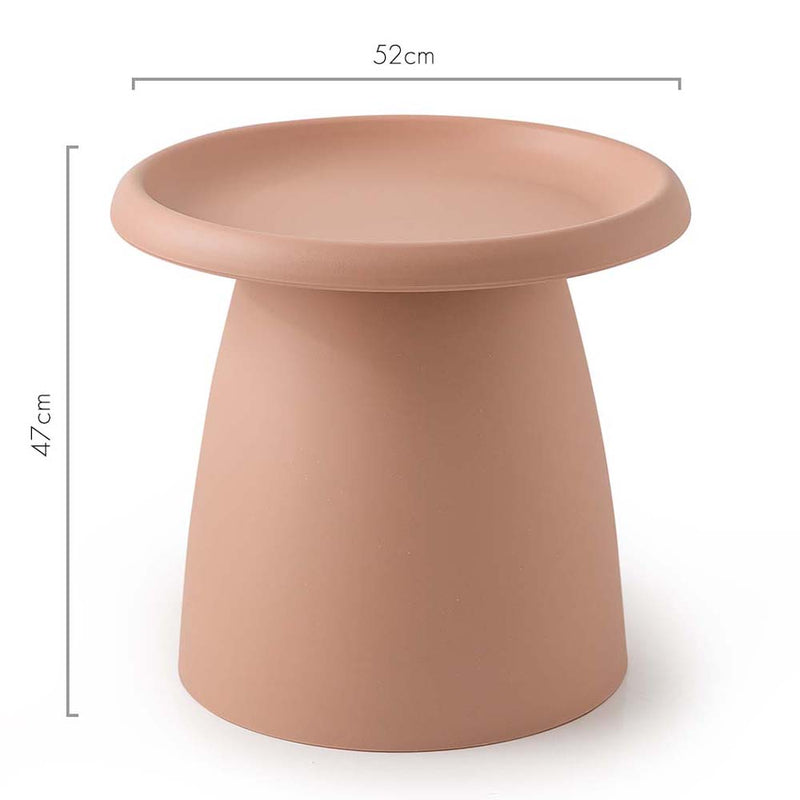 Mushroom Style Round Coffee Table 52CM - Pink - Furniture > Living Room - Rivercity House & Home Co. (ABN 18 642 972 209) - Affordable Modern Furniture Australia