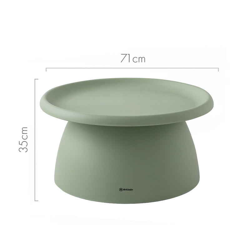 Mushroom Style Round Coffee Table 71CM - Green - Furniture > Living Room - Rivercity House & Home Co. (ABN 18 642 972 209) - Affordable Modern Furniture Australia