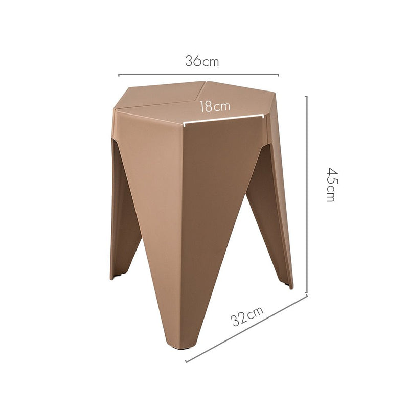 Set of 2 Stacking Puzzle Stools Brown - Furniture > Bar Stools & Chairs - Rivercity House & Home Co. (ABN 18 642 972 209) - Affordable Modern Furniture Australia
