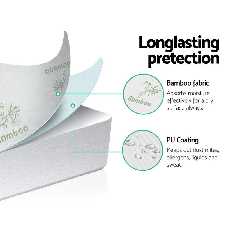 Bamboo Mattress Protector Double - Rivercity House & Home Co. (ABN 18 642 972 209) - Affordable Modern Furniture Australia