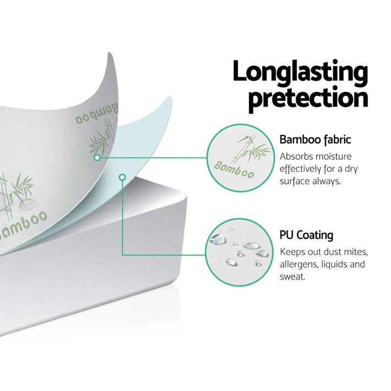 Bamboo Mattress Protector Small - Rivercity House & Home Co. (ABN 18 642 972 209) - Affordable Modern Furniture Australia