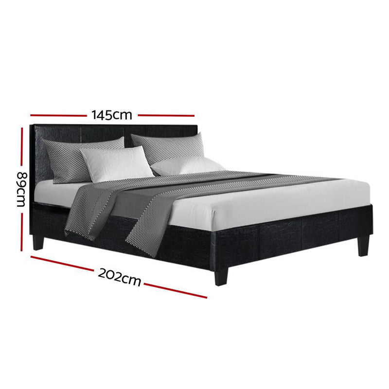 Coogee Double Bed Frame Black - Rivercity House & Home Co. (ABN 18 642 972 209) - Affordable Modern Furniture Australia