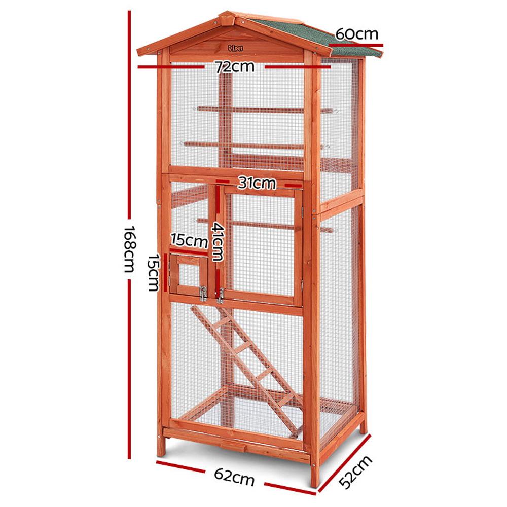 Bird Cage Wooden Pet Cages Aviary Large Carrier Travel Canary Cockatoo Parrot XL - Pet Care - Rivercity House & Home Co. (ABN 18 642 972 209) - Affordable Modern Furniture Australia