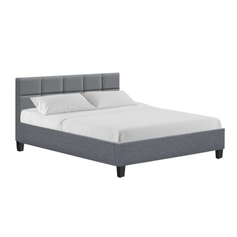 Bondi Queen Bed Frame Grey - Rivercity House & Home Co. (ABN 18 642 972 209) - Affordable Modern Furniture Australia