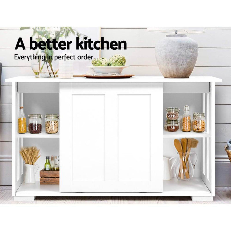 Buffet Sideboard Cabinet White Doors - Rivercity House & Home Co. (ABN 18 642 972 209) - Affordable Modern Furniture Australia