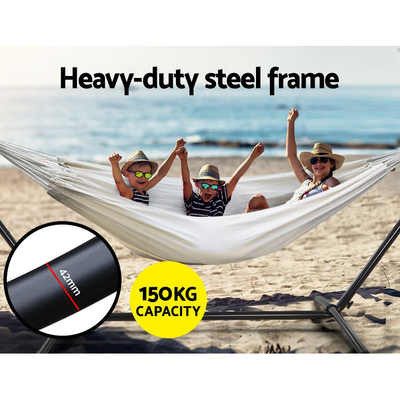Camping Hammock With Stand - Home & Garden > Hammocks - Rivercity House & Home Co. (ABN 18 642 972 209) - Affordable Modern Furniture Australia