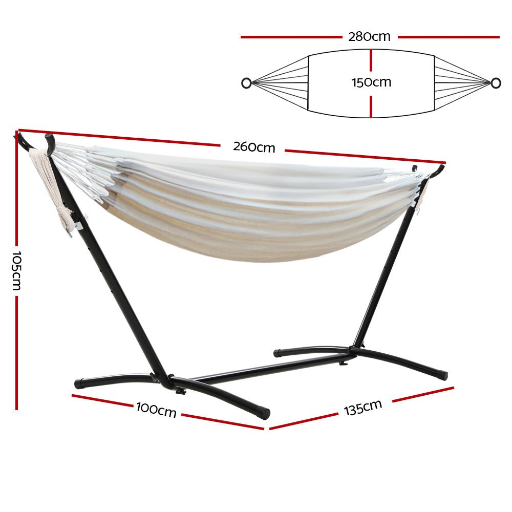Camping Hammock With Stand - Home & Garden > Hammocks - Rivercity House & Home Co. (ABN 18 642 972 209) - Affordable Modern Furniture Australia