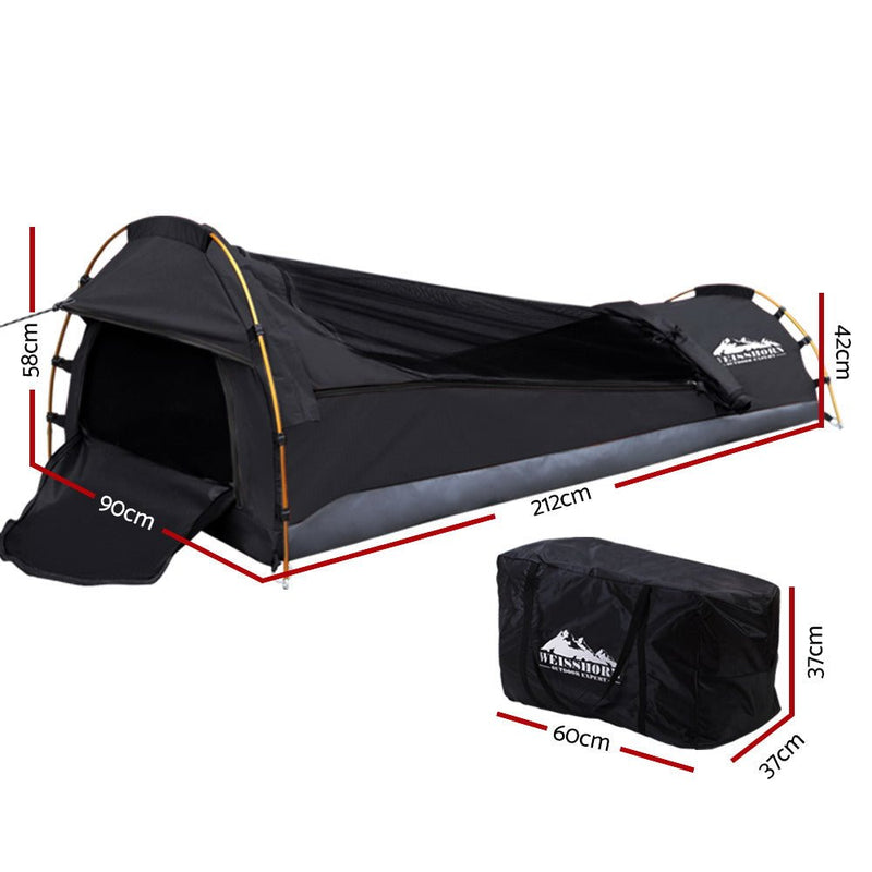 Camping Swags Single Biker Swag Grey Ripstop Canvas - Outdoor > Camping - Rivercity House & Home Co. (ABN 18 642 972 209) - Affordable Modern Furniture Australia