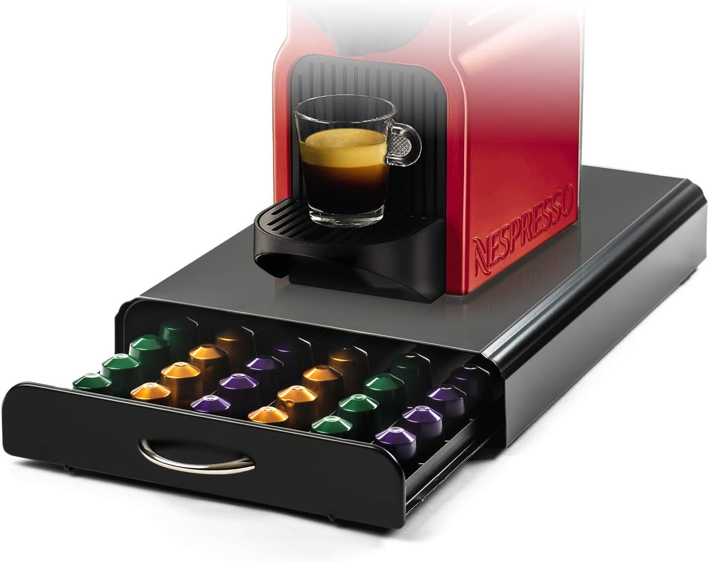 CARLA HOME Coffee Pods Holder Storage Drawer Compatible with 60 Nespresso Pods for Kitchen Storage & Organisation (Black) - Home & Garden > Storage - Rivercity House & Home Co. (ABN 18 642 972 209) - Affordable Modern Furniture Australia