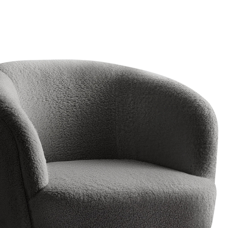 Casey Sherpa Accent Armchair - Charcoal - Furniture > Living Room - Rivercity House & Home Co. (ABN 18 642 972 209) - Affordable Modern Furniture Australia