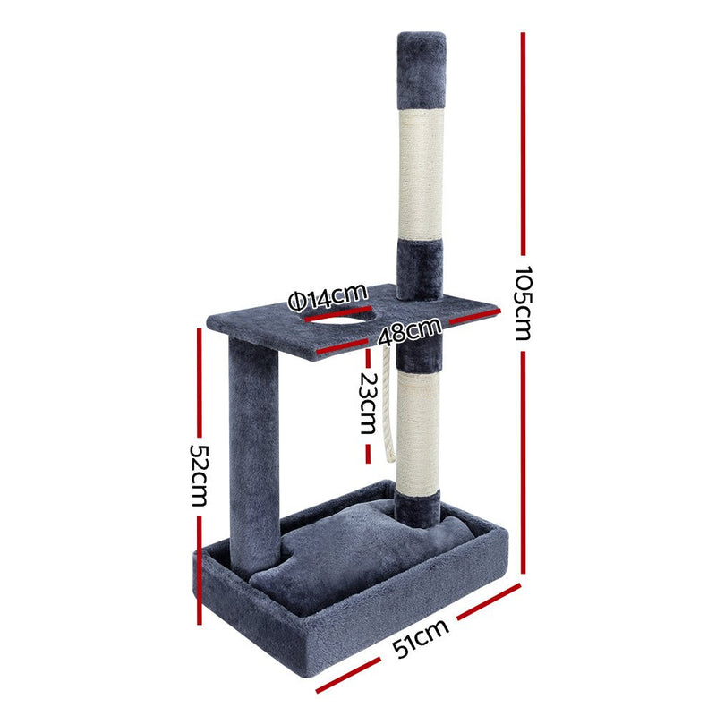 Cat Tree Scratching Post Scratcher Tower Condo House Grey 102cm - Pet Care > Cat Supplies - Rivercity House & Home Co. (ABN 18 642 972 209) - Affordable Modern Furniture Australia